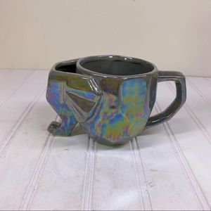 Hazel & co. Iridescent Gray  elephant coffee mug